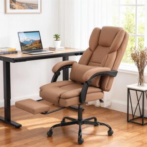 Ergonomic Massage Office Chair — Reclining Desk Chair with Lumbar Support
