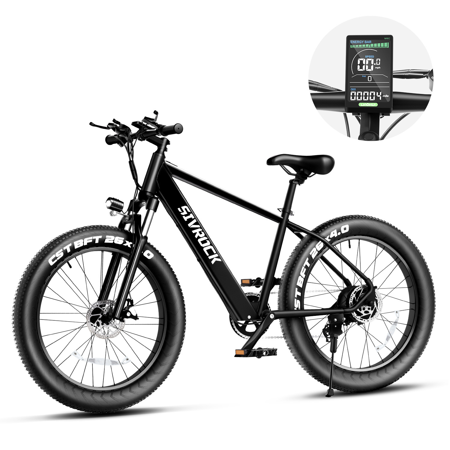 1000W Electric Mountain Bike — 26" Fat Tire E-Bike, 48V 15Ah Battery - Image 3