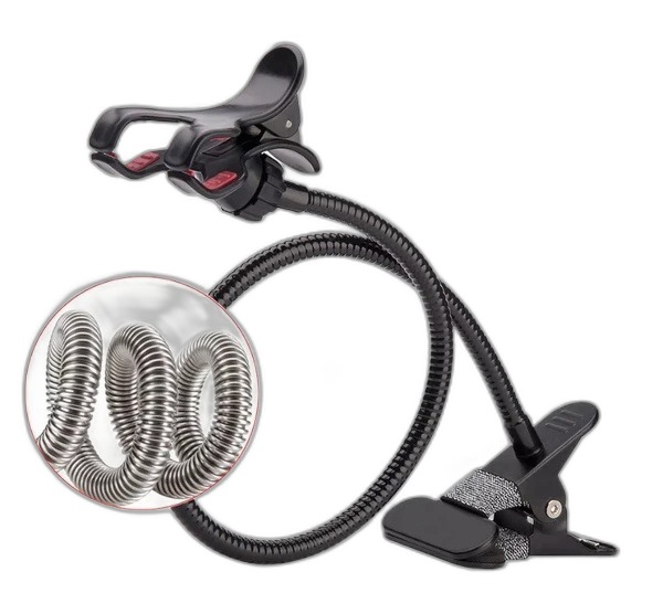 Flexible Gooseneck Phone Holder — Clamp Mount