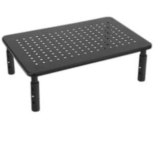 Adjustable Monitor Stand Riser — Desk Shelf Organizer