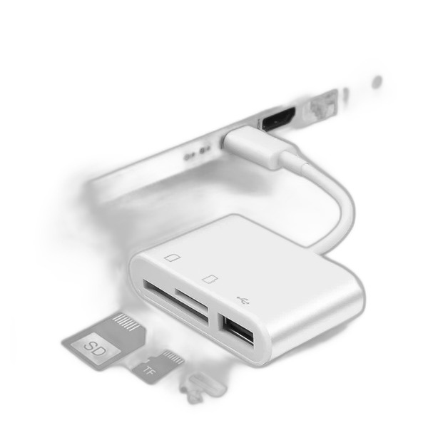 USB-C 3-in-1 Hub Adapter — USB 3.0 + SD & TF Card Reader - Image 2