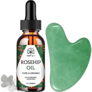 Jade Gua Sha & Rosehip Oil Set