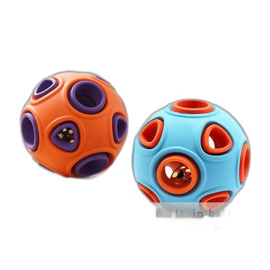 Interactive Dog Ball with Bell — Squeaky Rubber Fetch Toy - Image 6