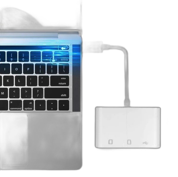 USB-C 3-in-1 Hub Adapter — USB 3.0 + SD & TF Card Reader - Image 4