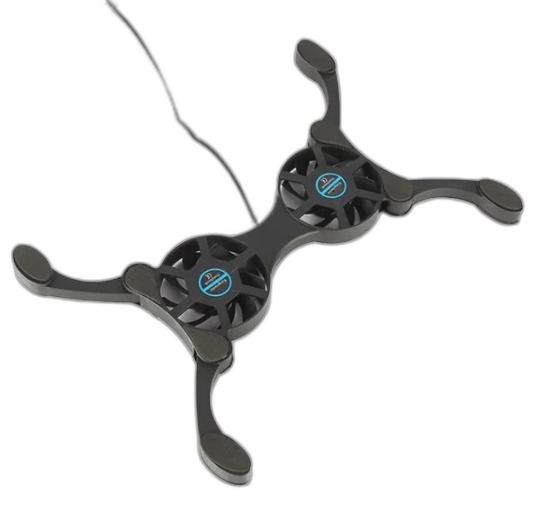 Foldable Dual-Fan Laptop Cooling Pad — USB Powered - Image 3
