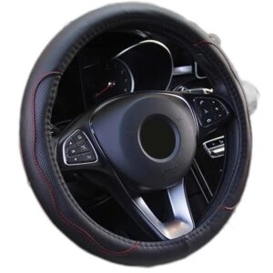 Universal Car Steering Wheel Cover — Anti-Slip Leather-Look Grip (Fits 14.5–15")