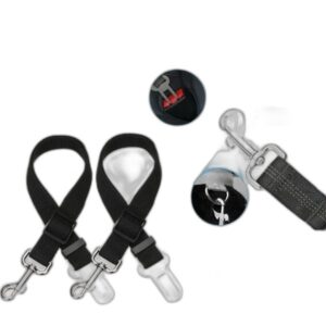 Dog Seat Belt (2-Pack) — Adjustable Pet Car Safety Restraint