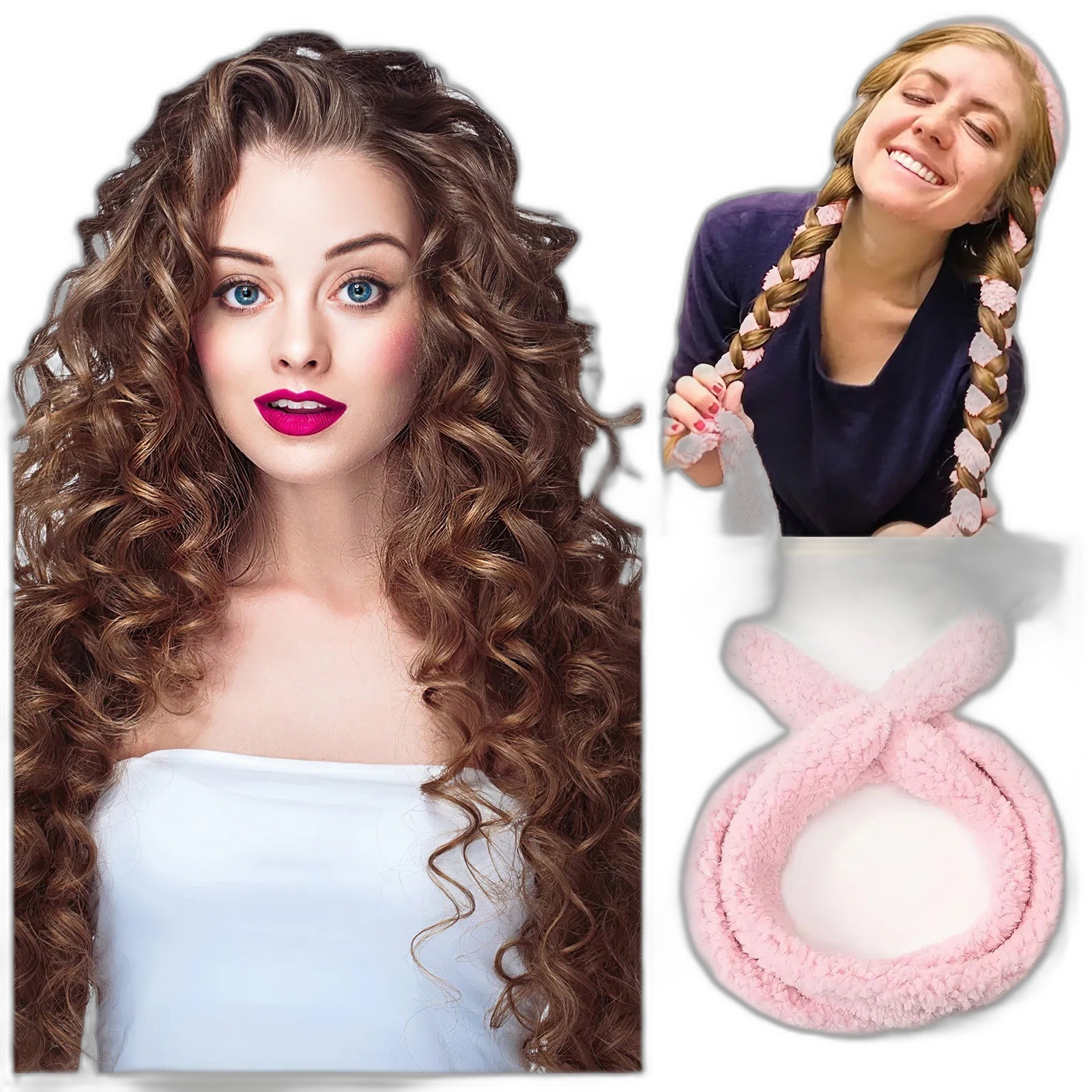 Satin Heatless Hair Curler — Overnight Curling Rod - Image 3
