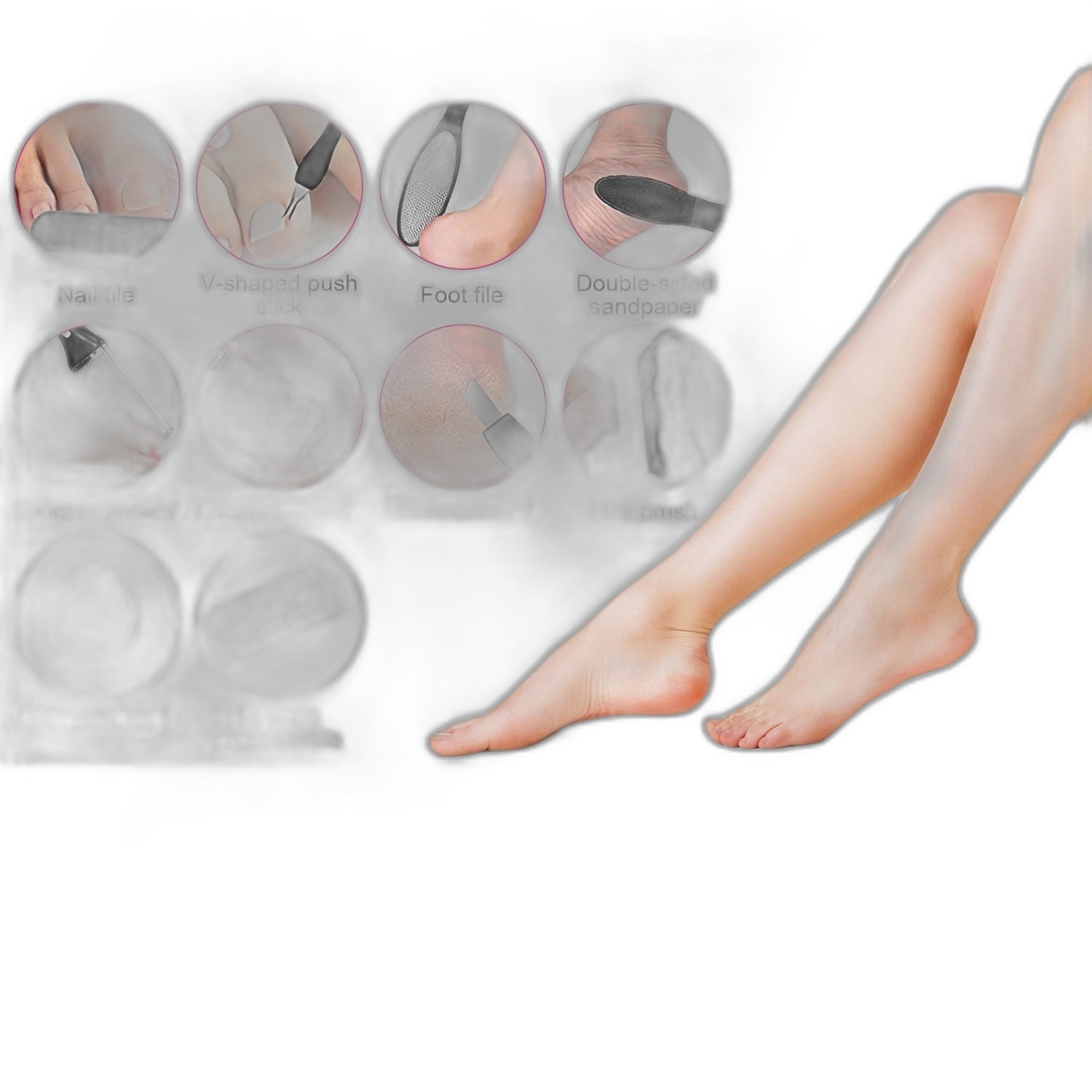 Electric Foot Callus Remover with Vacuum (17-Piece Kit) - Image 7