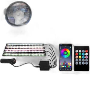 Car Interior LED Strip Lights — App & Remote Control RGB Ambient Lighting Kit